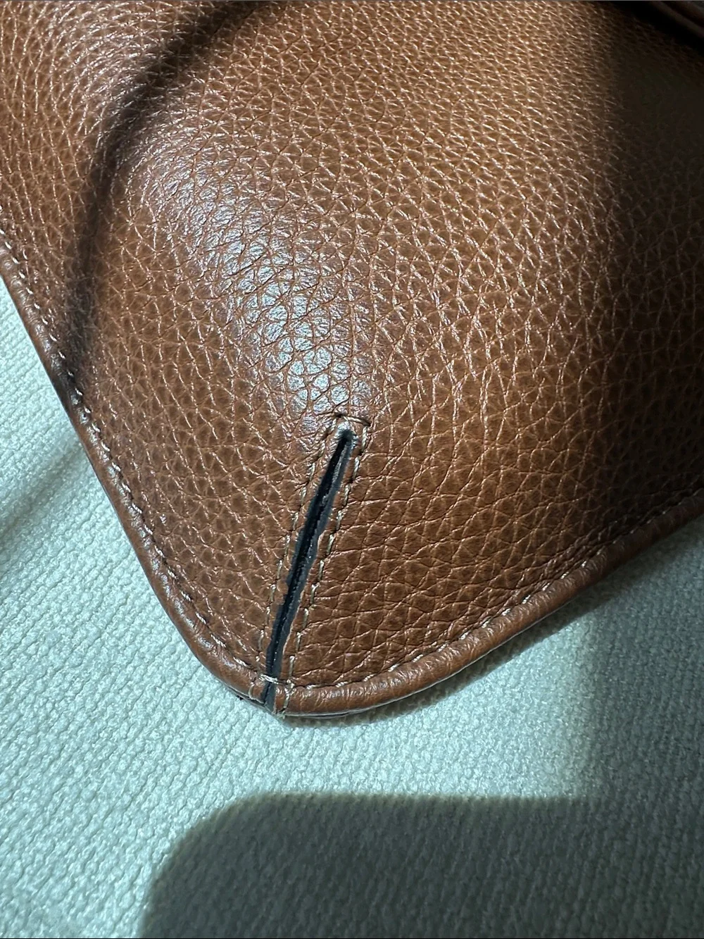 Aspinal of London 100% Calf Leather Laptop Sleeve Case Portfolio in Tan Pebble